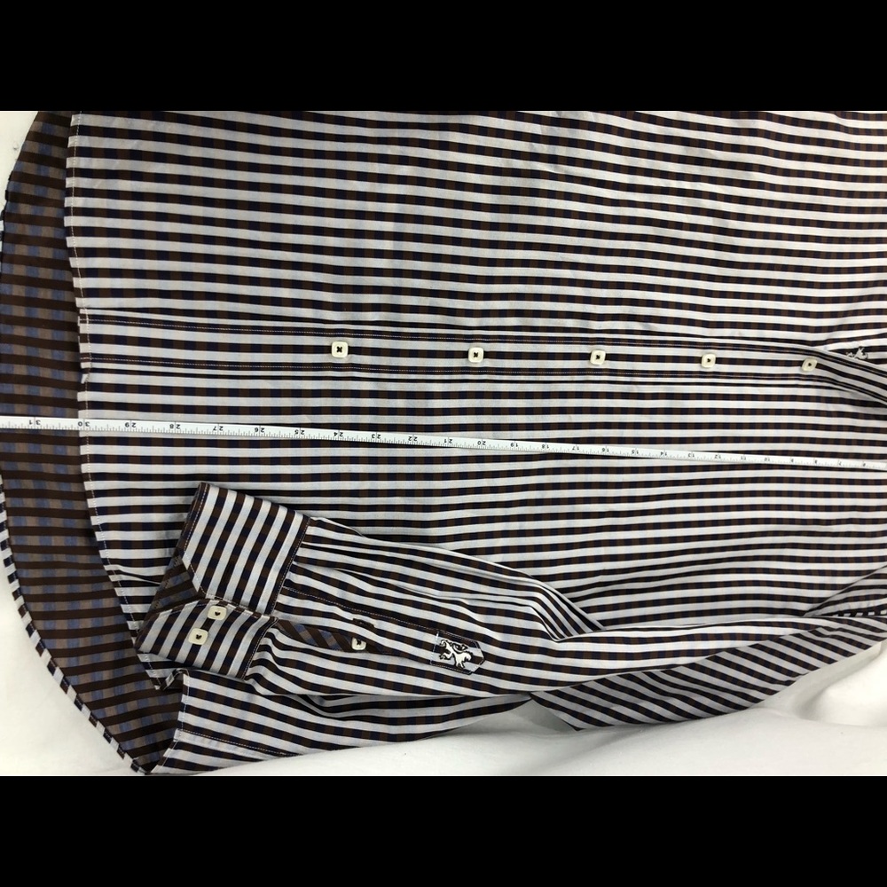 Bugatchi Nice Striped Button Up Collared Shirt - image 8